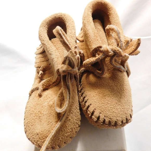 Vintage Minnetonka Pa-Poo-Shu Fringe Booties Size 4 - Picture 2 of 8